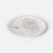 ベビーの開花野生の花蝶の赤ちゃんシャワー ペーパープレート (アングル)