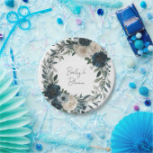 ベビーの開花：庭の赤インスパイアちゃんのシャワー ペーパープレート (パーティー)