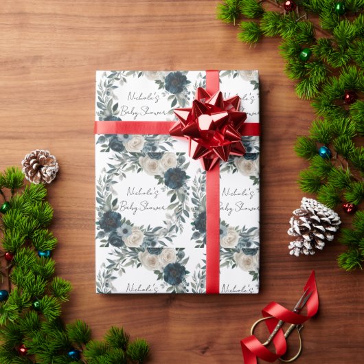 ベビーの開花:庭の赤インスパイアちゃんのシャワー ラッピングペーパー (クリスマスギフト)