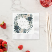 ベビーの開花：庭の赤インスパイアちゃんのシャワー 縁ありカクテルナプキン (インサイチュ)