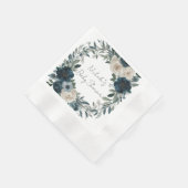 ベビーの開花：庭の赤インスパイアちゃんのシャワー 縁ありカクテルナプキン (角)