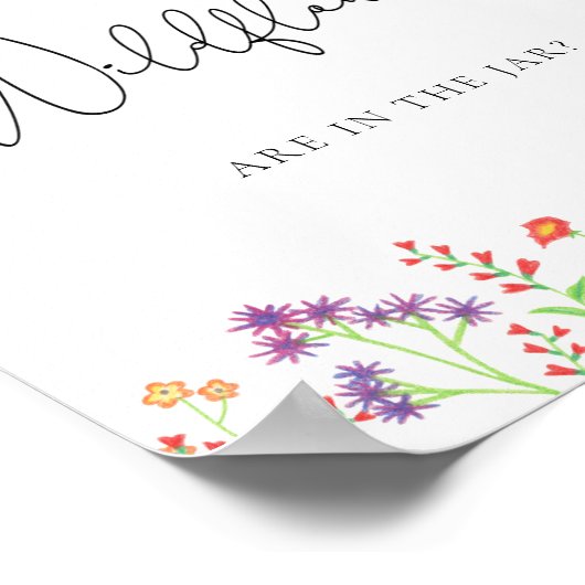 ベビーの開花、野生の花の数を推測 ポスター (角)