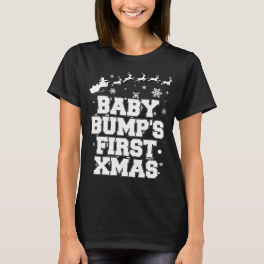 ベビーの隆起の最初クリスマス Tシャツ (正面)