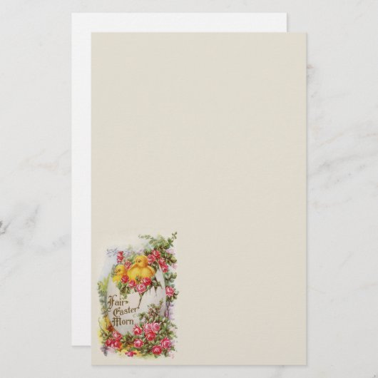 ベビーの雛とバライースター文房具 便箋 (正面/裏面)