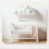 ベビーの雲のある子供部屋のベッド マウスパッド (正面)