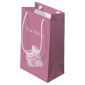 ベビーの靴下 – ピンク スモールペーパーバッグ (裏面アングル)