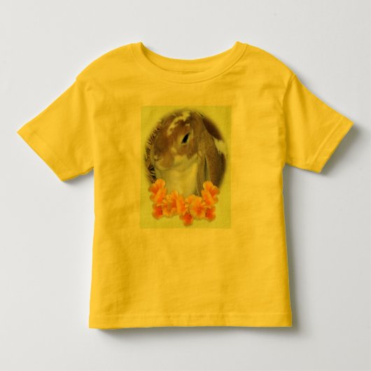 ベビーの顔のバニー トドラーTシャツ (正面)