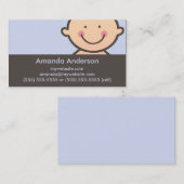 ベビーの顔の青及びブラウンの名刺 名刺 (正面/裏面)