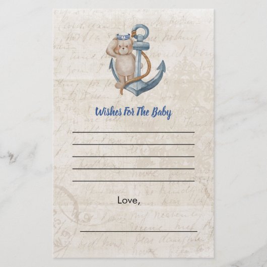 ベビーの願いアホイそれは男の子の航海のテーマ (正面)