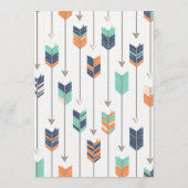 ベビーの願い弓矢シャワーネイビーオレンジ アドバイスカード (裏面)