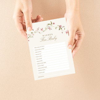 ベビーの願い赤ちゃんシャワーゲームバニーピンクフローラ