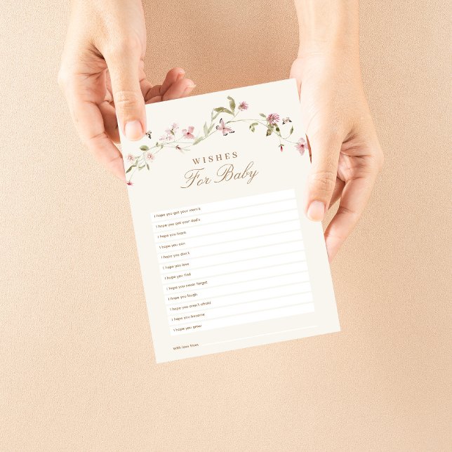 ベビーの願い赤ちゃんシャワーゲームバニーピンクフローラ (クリエイターアップロード済み)