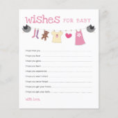 ベビーの願い赤ちゃんシャワー物干しアドバイスカード (正面)