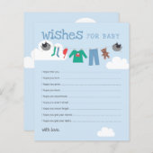 ベビーの願い赤ちゃんシャワー物干しアドバイスカード (正面/裏面)