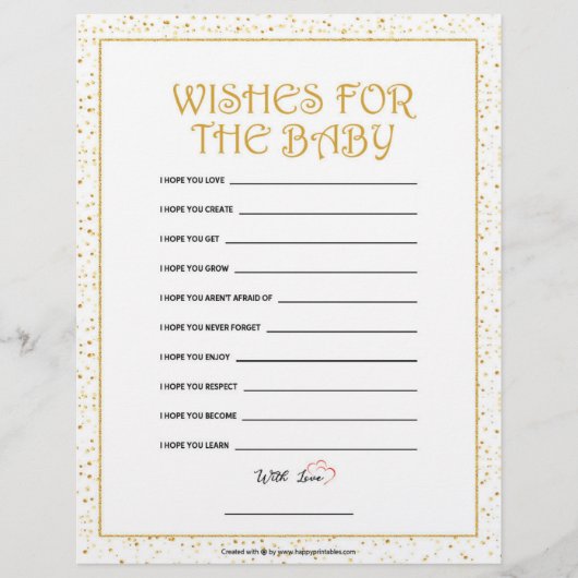 ベビーの願い レターヘッド (正面)