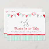ベビーの願い – 赤ちゃんシャワー葉書 アドバイスカード (正面/裏面)