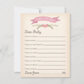 ベビーの願い – Baby Showerゲームカード 招待状 (正面)