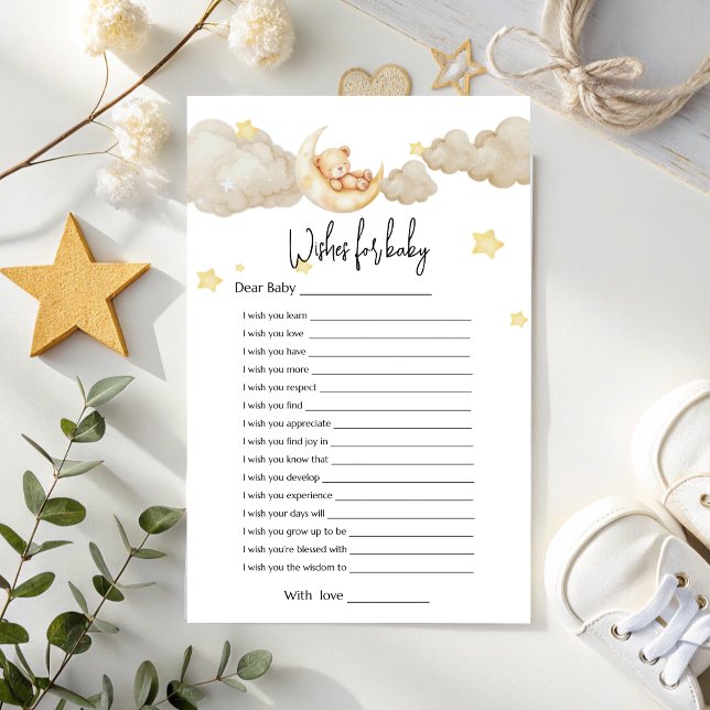 ベビーの願い – Over the Moon Baby Shower (クリエイターアップロード済み)