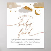 ベビーの食べ物のキラキラ星の赤ちゃんシャワーのサインを推測 ポスター (正面)