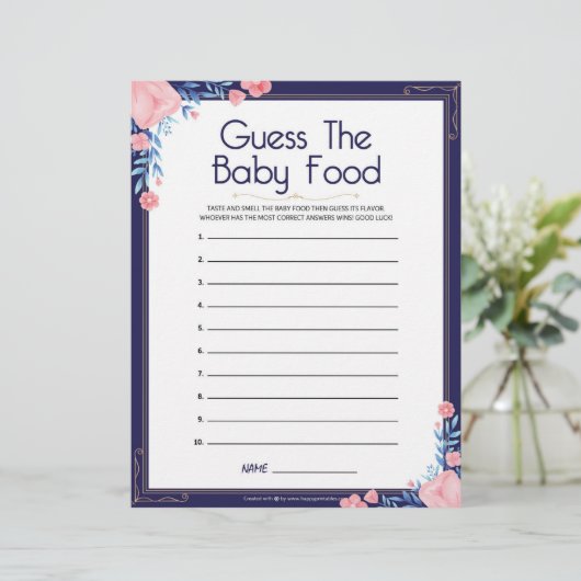 ベビーの食べ物を推測[フローラフレーム] レターヘッド (スタンド正面)