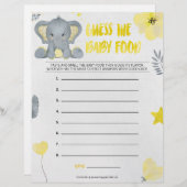 ベビーの食べ物を推測[ベビーゾウ[黄色] レターヘッド (正面/裏面)