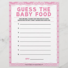 ベビーの食べ物を推測[高級レース[ピンク] レターヘッド