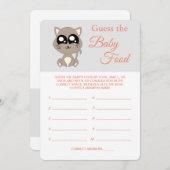 ベビーの食べ物、ベビーシャワー、猫のゲームカードを推測 招待状 (正面/裏面)