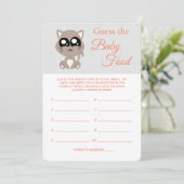 ベビーの食べ物、ベビーシャワー、猫のゲームカードを推測 招待状 (スタンド正面)
