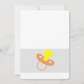 ベビーの食べ物、ベビーシャワー、猫のゲームカードを推測 招待状 (裏面)