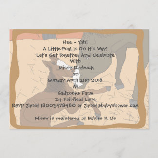ベビーの馬の誕生のベビーシャワーの招待状 招待状