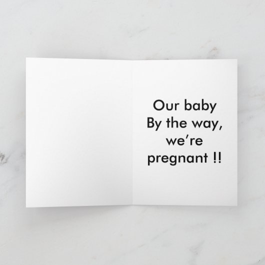 ベビーの驚き 案内状 (内部)