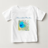 ベビーの魚のTシャツ"私は湖マーティンを愛します。" ベビーTシャツ (正面)