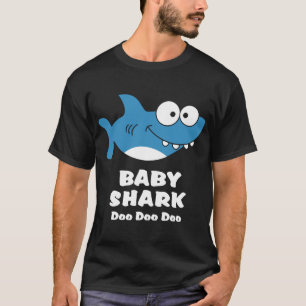 ベビーの鮫のdooのdoooの音の青くかわいく美しい鮫 tシャツ