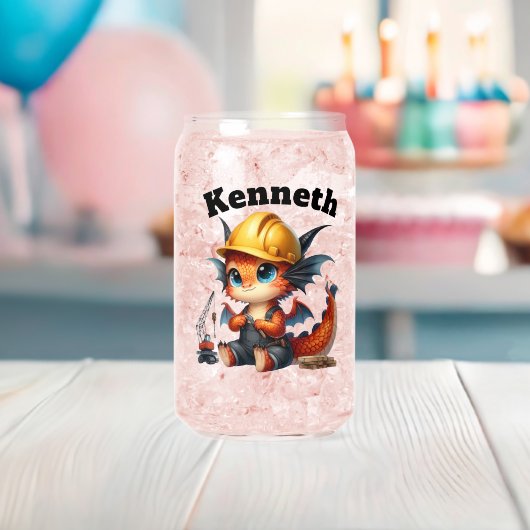 ベビーの龍の塔を建てる懸命の帽子 ガラス缶 (インサイチュ (ベビーシャワー))