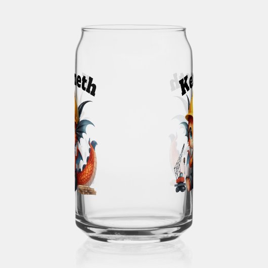 ベビーの龍の塔を建てる懸命の帽子 ガラス缶 (左)