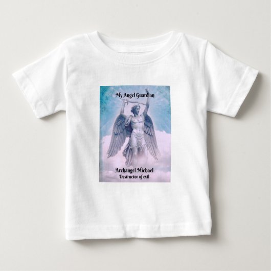ベビーのArchangel MichaelホワイトTシャツ ベビーTシャツ (正面)