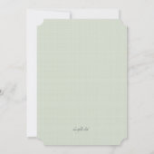 ベビーのClotheslineの性は招待状を明らかにします 招待状 (裏面)