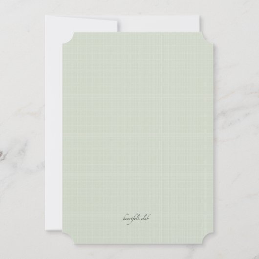 ベビーのClotheslineの性は招待状を明らかにします 招待状 (裏面)