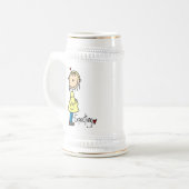 ベビーのTシャツおよびギフトの期待 ビールジョッキ (正面左)