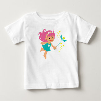 ベビーのTシャツと妖精の女の子 ベビーTシャツ