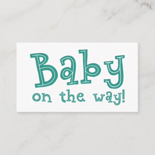 ベビーのWays Registry Cardのティール(緑がかった色) エンクロージャーカード (正面)