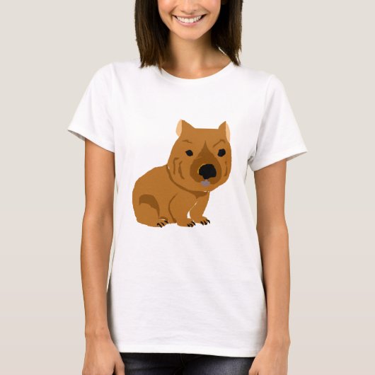 ベビーのWombatのかわいいデザイン Tシャツ (正面)