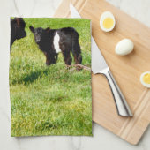 ベビーはこの国でガロウェイ牛を食べた キッチンタオル (四つ折り)