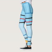 ベビーはっきりしたブルー抽象芸術プリント レギンス (左)