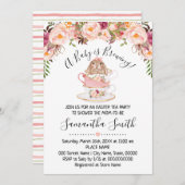 ベビーはイースターティーシャワー招待状を醸造している シーズンカード (正面/裏面)