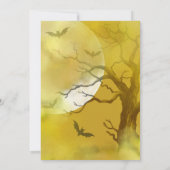 ベビーはウィッチ不気味ハロウィーンベイビーシャワーを醸造している 招待状 (裏面)