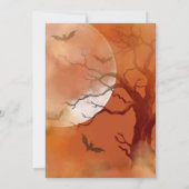 ベビーはウィッチ不気味ハロウィーンベイビーシャワーを醸造している 招待状 (裏面)