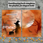 ベビーはウィッチ不気味ハロウィーンベイビーシャワーを醸造している 招待状