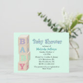 ベビーはカスタムなベビーシャワーの招待状を妨げます 招待状 (スタンド正面)