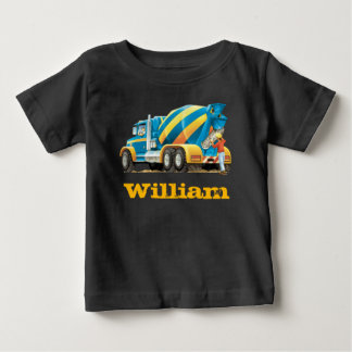 ベビーはカスタムな建築のトラックのトラックミキサをからかいます ベビーTシャツ